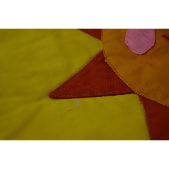 Quilted Baby Blanket 1975 Sunshine Yellow Kids Pillow Case Bedding Charlene - Picture 3 of 10